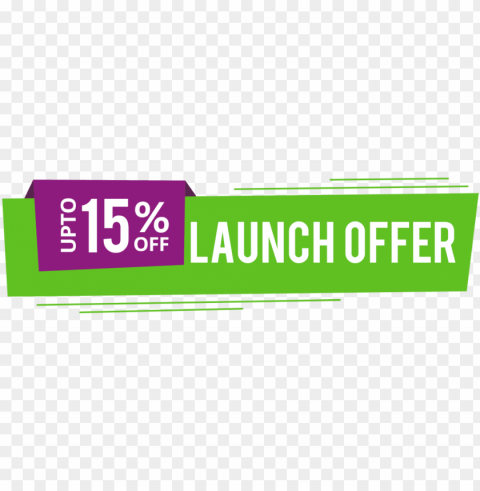 launch offer banner Isolated Character in Clear Transparent PNG