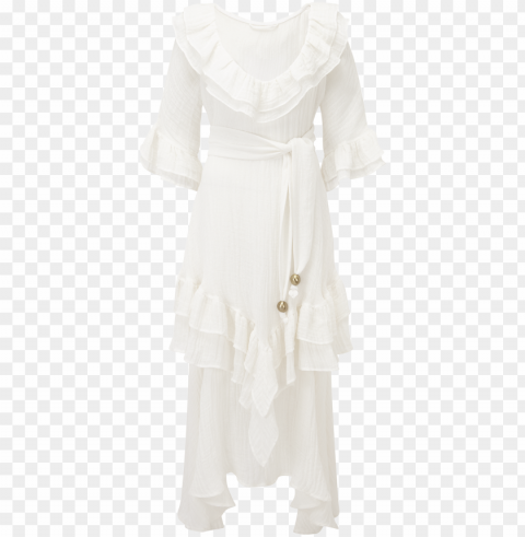 laura white gauze ruffle dress - gow Clear background PNG images bulk