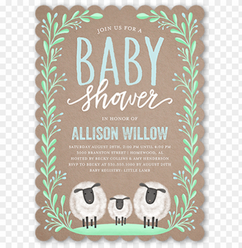 laurel arrival boy baby shower invitation - baby shower PNG for educational use