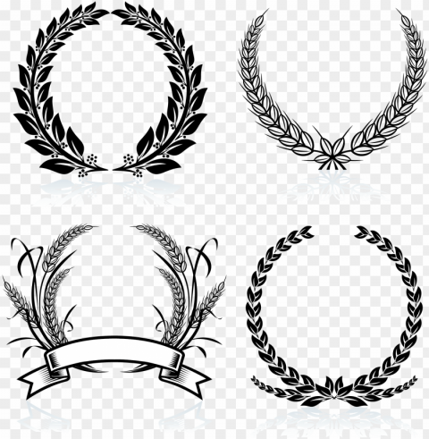 laurel crown black and white clip art free download - laurel wreath Transparent background PNG images comprehensive collection PNG transparent with Clear Background ID 52d92f69