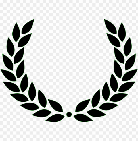 laurel wreath roman victory black leaves a - laurel wreath Isolated Item with Transparent Background PNG