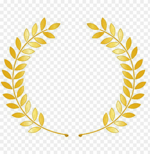 laurel wreath with ribbon - laurel wreath gold PNG Image Isolated with Clear Background