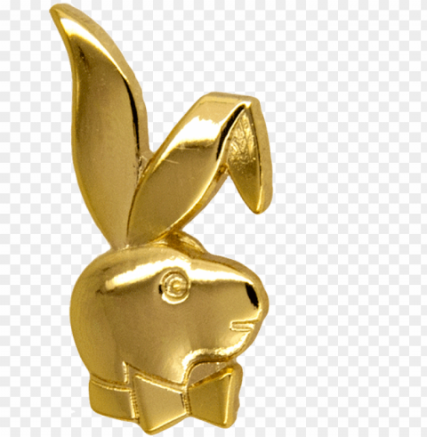 layboy bunny pin gold - gold PNG graphics with clear alpha channel broad selection
