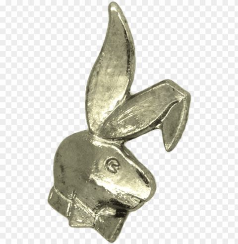 layboy bunny pin silver - rabbit Transparent Background PNG Isolation