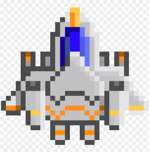 Layer Space Ship - Space Ship Pixel Art Isolated PNG Item In HighResolution