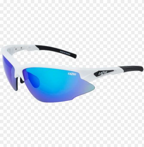 lazer argon race arr sunglasses - lazer argon ar sunglasses gloss white blue yellow Isolated Item with Clear Background PNG