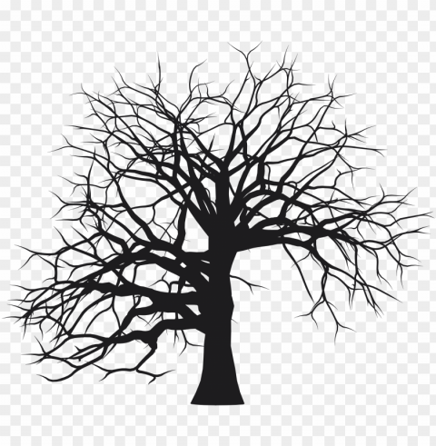 leafless tree drawing at getdrawings - leafless tree silhouette Transparent Background Isolated PNG Illustration