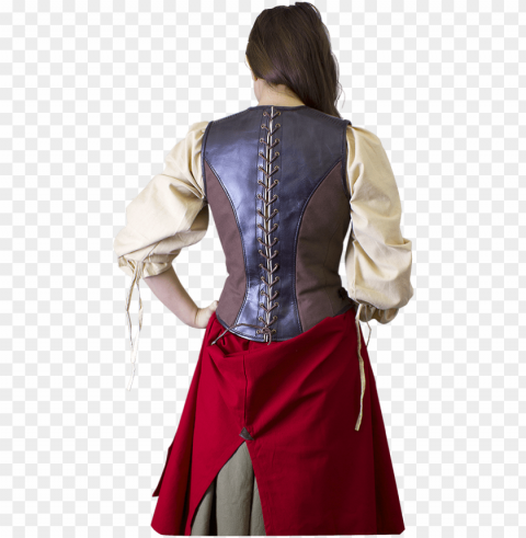 leather rogue corset - korsett leder mittelalter PNG photo