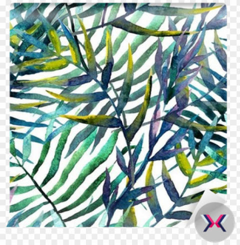 leaves abstract pattern in watercolor wall mural - leaves abstract pattern background wall watercolor Isolated Subject with Transparent PNG