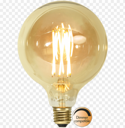 led lamp e27 g125 vintage gold - led-lampa e27 g125 vintage gold Transparent PNG Isolated Graphic Detail