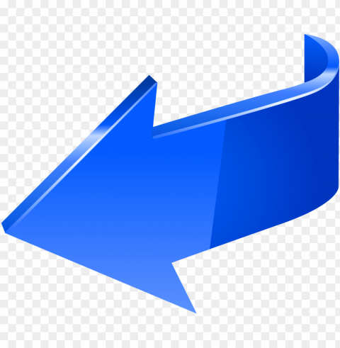 left arrow blue CleanCut Background Isolated PNG Graphic