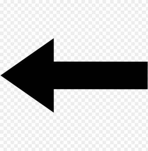 left back straight arrow - clipart arrow black Isolated Illustration in Transparent PNG