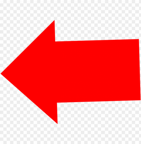 left red arrow transparent background PNG with Transparency and Isolation