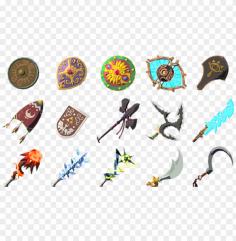 legend of zelda - zelda breath of the wild weapons Clear Background PNG Isolated Element Detail
