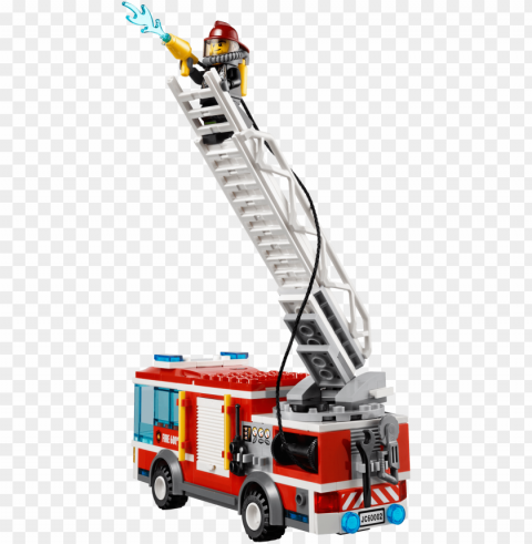 lego city fire truck - lego city fire - fire truck HighQuality Transparent PNG Isolated Art