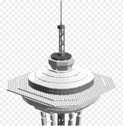lego space needle - control tower Isolated Element in Transparent PNG