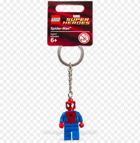 lego spiderman marvel super heroes keychain item - spider-man key chai Isolated Graphic on HighQuality PNG