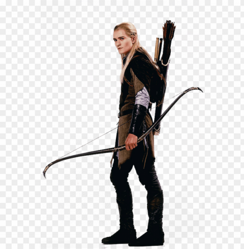 legolas image - hobbit lord of the rings elf legolas greenleaf cosplay Isolated Design Element on Transparent PNG