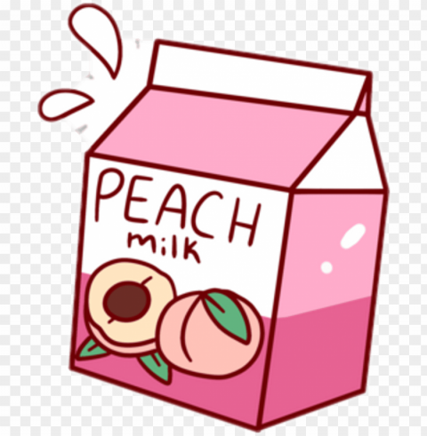 leite milk kawaii bebida bebidas tumblr peach peach - peach milk Clear PNG