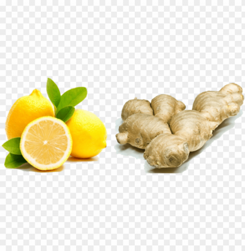 lemon ginger - lemon and ginger Transparent PNG Isolated Object