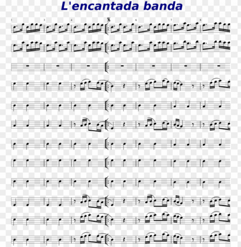 l'encantada banda sheet music for flute clarinet - encantada partition sax alto Clear PNG file