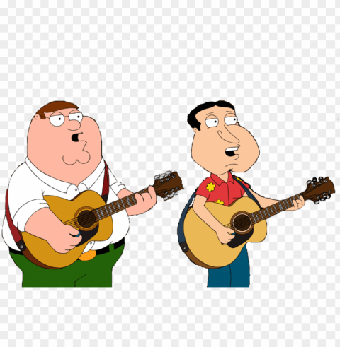 lenn quagmire peter griffin brian griffin family guy - musician family guy PNG Image Isolated with HighQuality Clarity