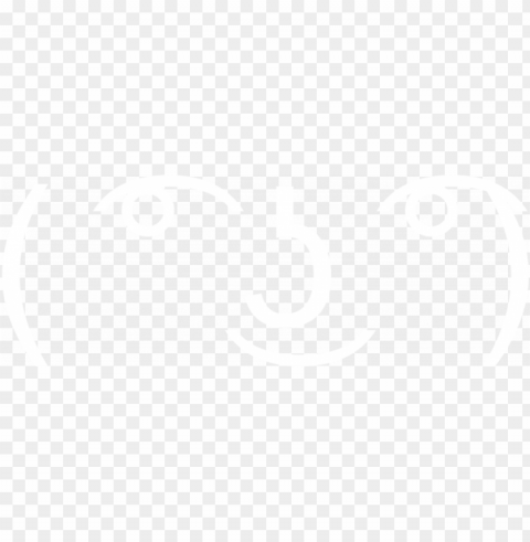 lenny face - lenny face white Isolated Character on Transparent Background PNG