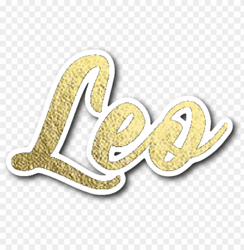 leo gold lettering vinyl sticker - illustratio PNG graphics