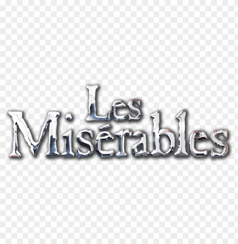 les miserables logo metallic PNG Graphic Isolated with Transparency