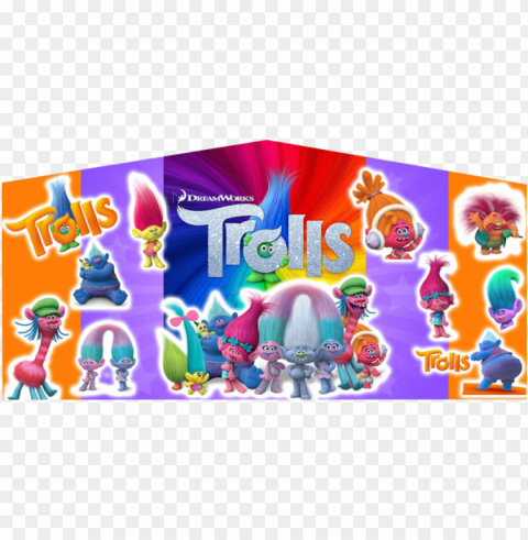 lessstress dreamworks trolls movie toy 3 inches tall PNG images with cutout PNG transparent with Clear Background ID ebd02d13