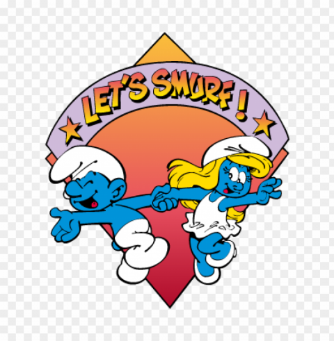 lets smurf vector logo free download Isolated Subject on Clear Background PNG