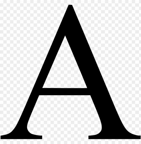 letter a PNG images with alpha transparency selection