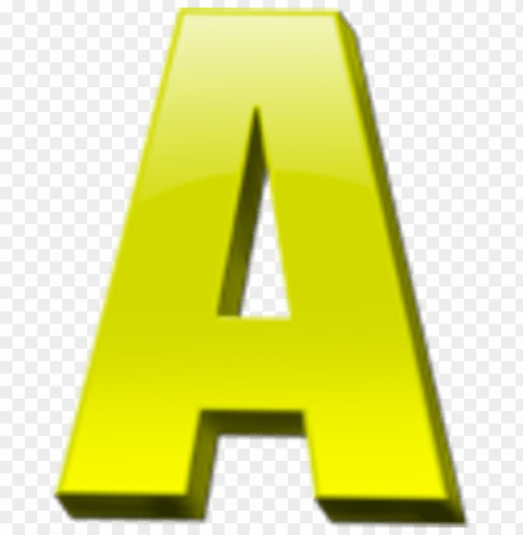 letter a PNG images with clear alpha channel