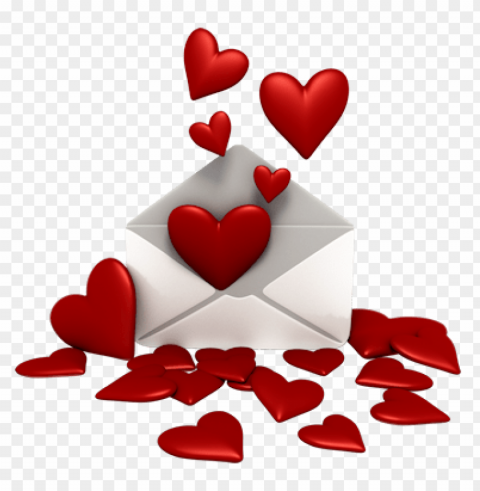 letter full of hearts Isolated Design Element on Transparent PNG