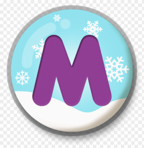 Letter M Snowy Roundlet PNG Files With No Background Free