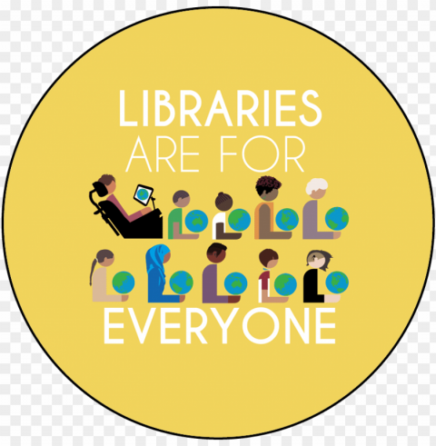libraries are for everyone round button template featuring - libraries are for everyone Clean Background PNG Isolated Art