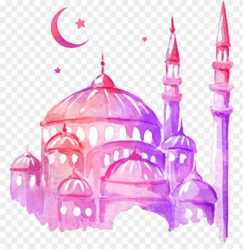 library drawing castles watercolor - tahun baru islam vector Transparent PNG graphics archive