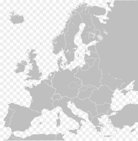 library europe vector map outline - blank map of europe sv HighResolution Isolated PNG with Transparency