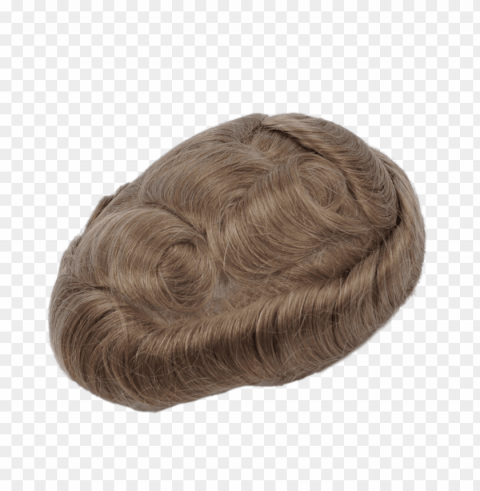 light brown hair toupee Transparent PNG Isolation of Item