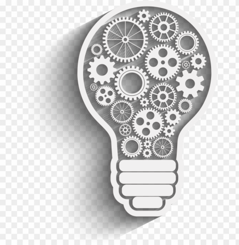 light bulb with gears creative ideas illustration Free PNG images with transparent backgrounds