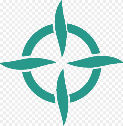 light green compass logo - crosshair vector Clear Background Isolated PNG Object