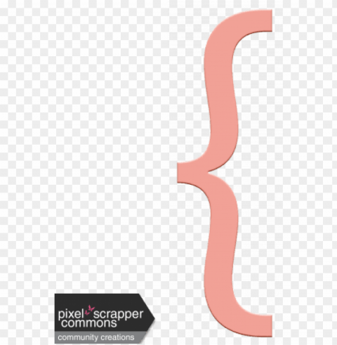 light pink bracket element - bracket clip art PNG images for printing