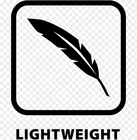 Light Weight Feather Icon - Easy To Carry Icon PNG Image Isolated On Clear Backdrop