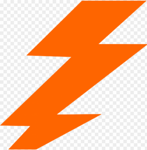 lightening clipart rayo - orange lightning bolt PNG Graphic Isolated with Transparency