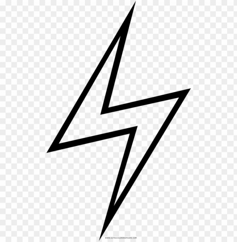 lightning bolt coloring page - rayo harry potter para colorear Clear Background Isolated PNG Graphic