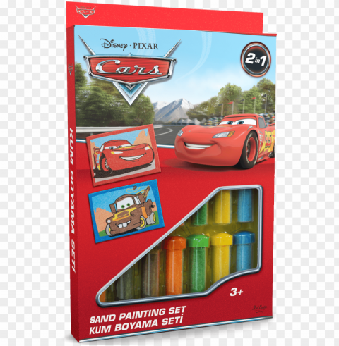 lightning mcqueen and mater sand painting set - cars PNG images for graphic design PNG transparent with Clear Background ID 4154d7a4