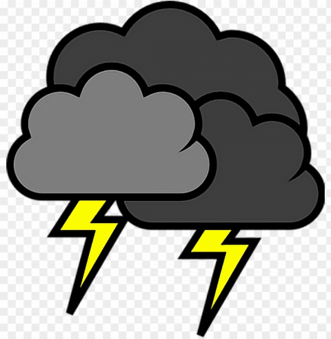 lightning stormy weather storms clouds blackclouds - thunder and lightning clipart Isolated Graphic on HighQuality PNG