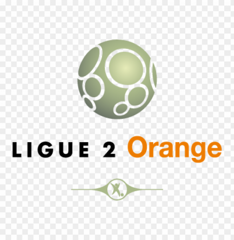 ligue 2 orange vector logo PNG graphics with alpha transparency bundle