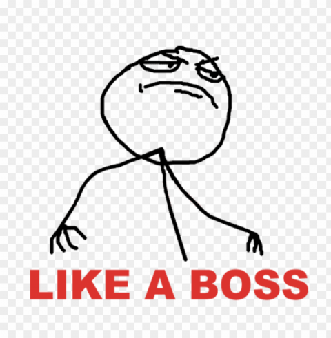 like a boss PNG for business use
