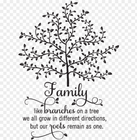 like branches on a tree we all grow in different directions - family are like branches Isolated Object with Transparent Background PNG